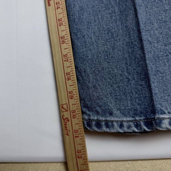 Vintage Polo Jeans Ralph Lauren Jeans Womens 12x31 90s Flag Patch Logo T23 - Picture 9 of 11